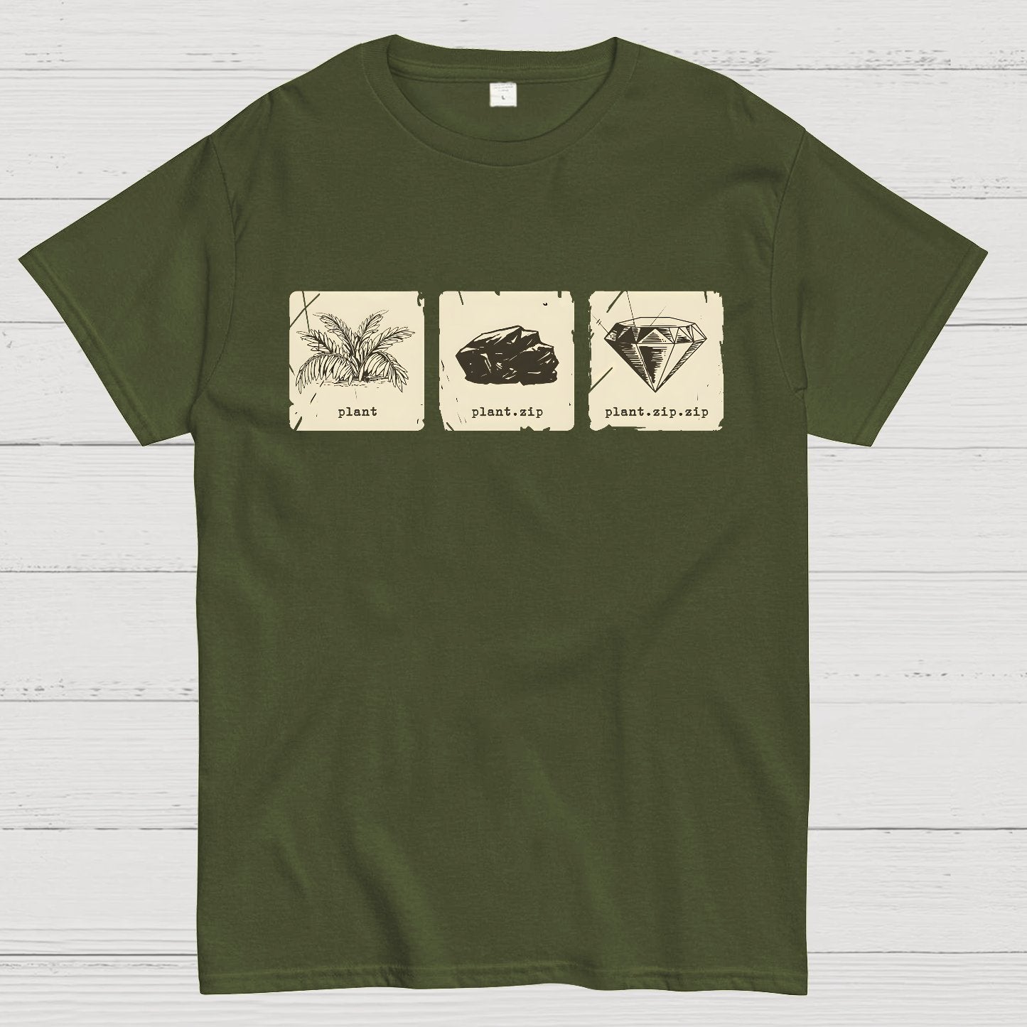 Internet Funny Plant.zip.zip Geek T-Shirt