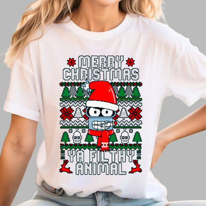 Merry Christmas Ya Filthy Animal Geek T-Shirt