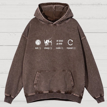 Programming Coder Nerd Vintage Distressed Hoodie