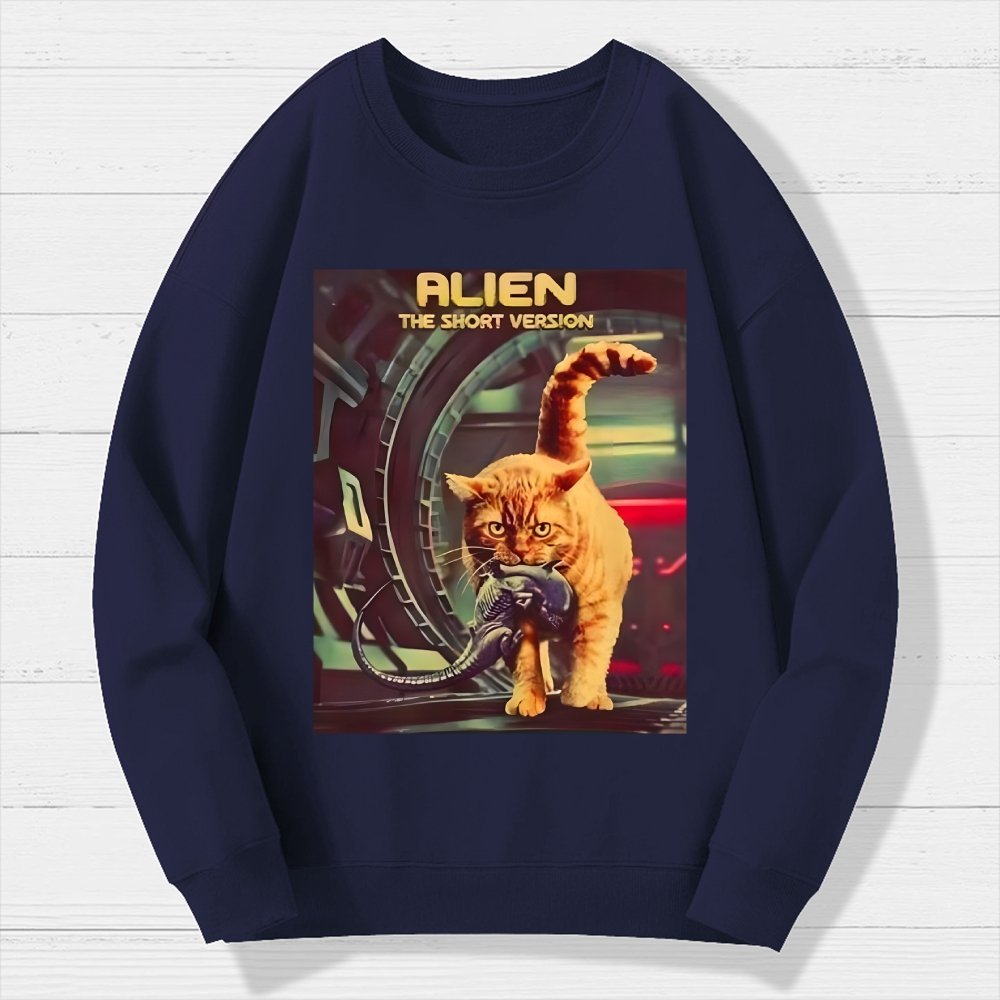 Mystery Cat Heavy Geek Cotton Sweatshirt