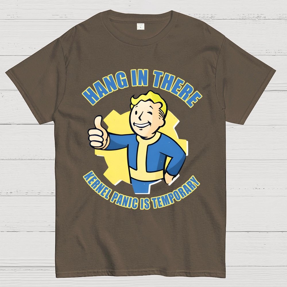 Hang In There-Kernel Panic Is Temporary Geek T-Shirt