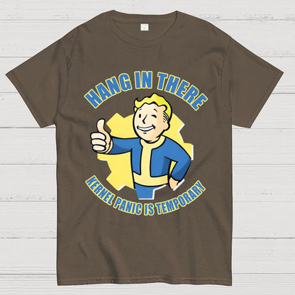Hang In There-Kernel Panic Is Temporary Geek T-Shirt
