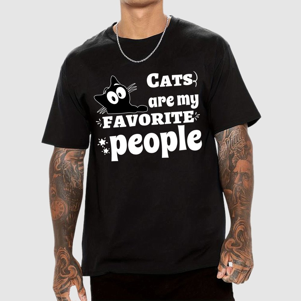 Cats Are My Favorite People Unisex Geek T-Shirt
