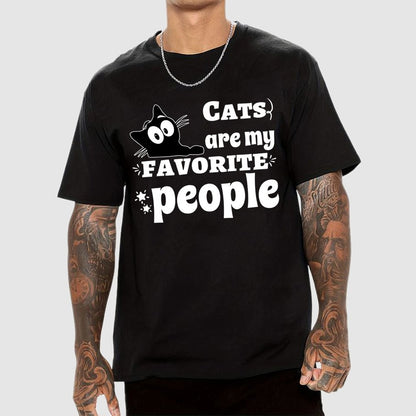 Cats Are My Favorite People Unisex Geek T-Shirt