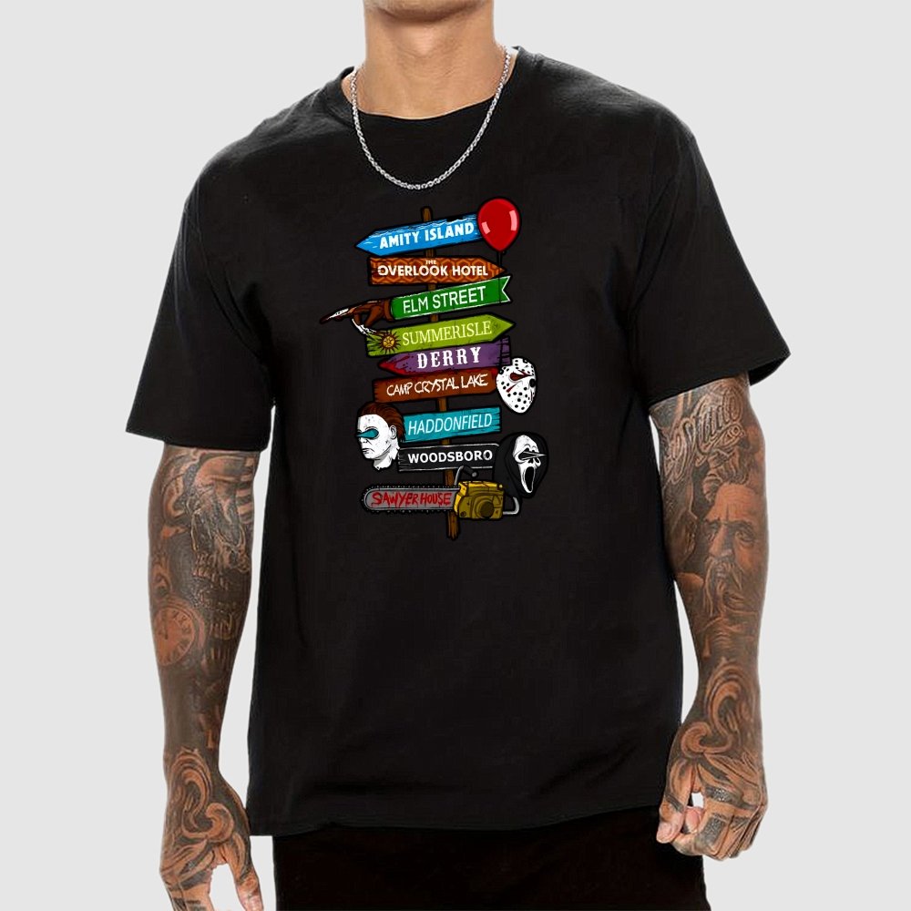 Horrible Road Signs Geek T-Shirt