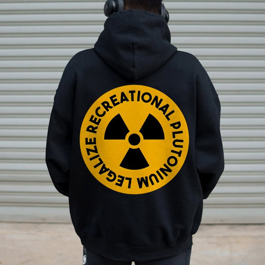 Legalize Recreational Plutonium Printed Back Unisex Cotton Hoodie