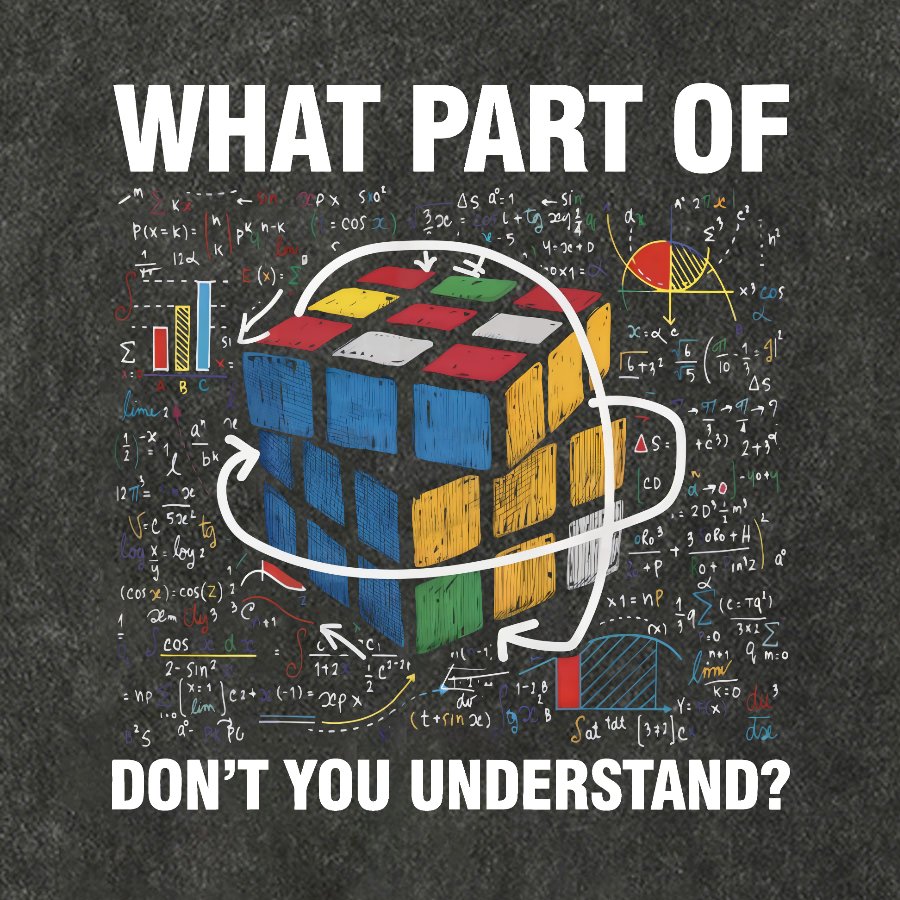 What Part Of Don't You Understand Funny Speed Cubing Math Vintage Distressed T-shirt