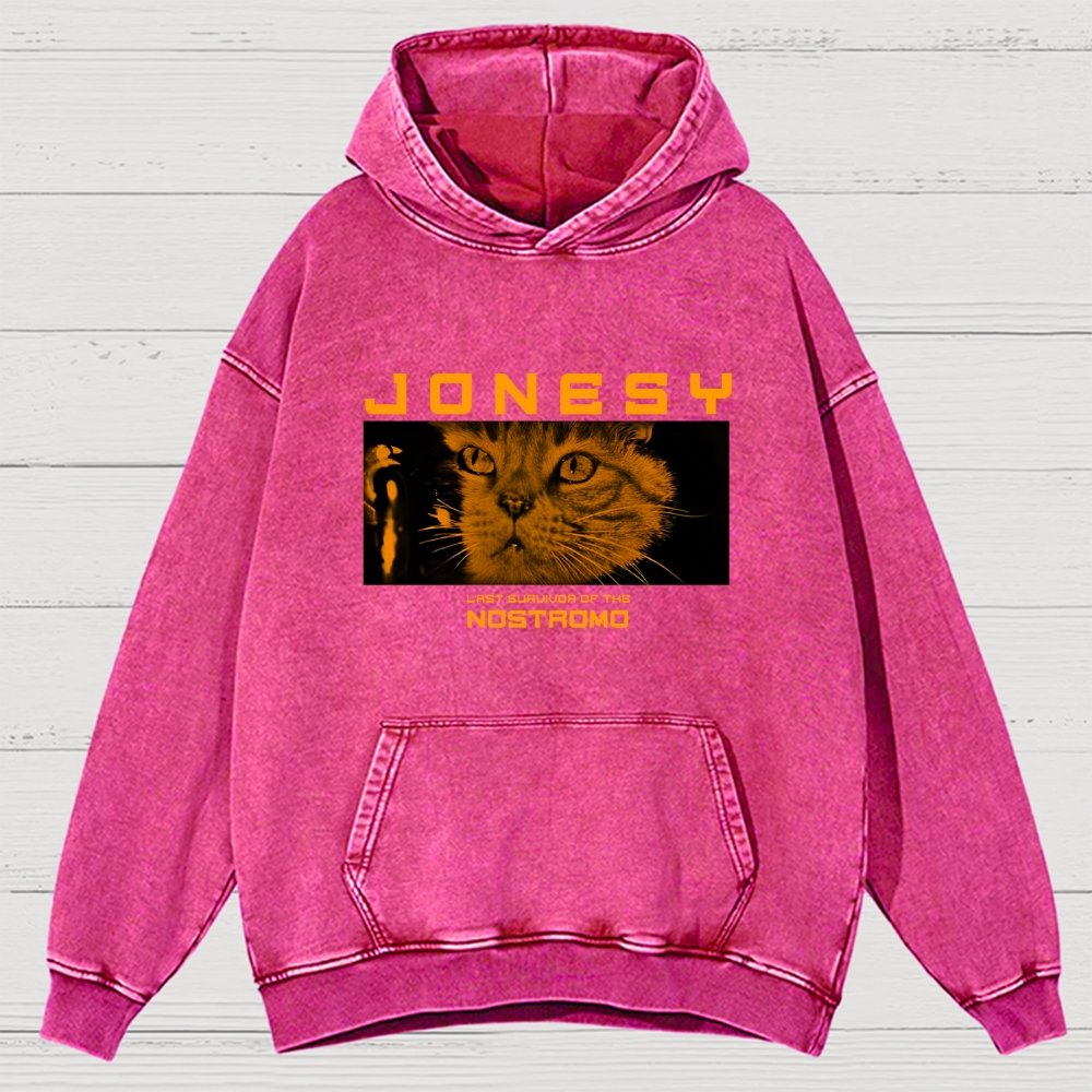 Jonesy Nostrocat Space Survivor Vintage Distressed Hoodie