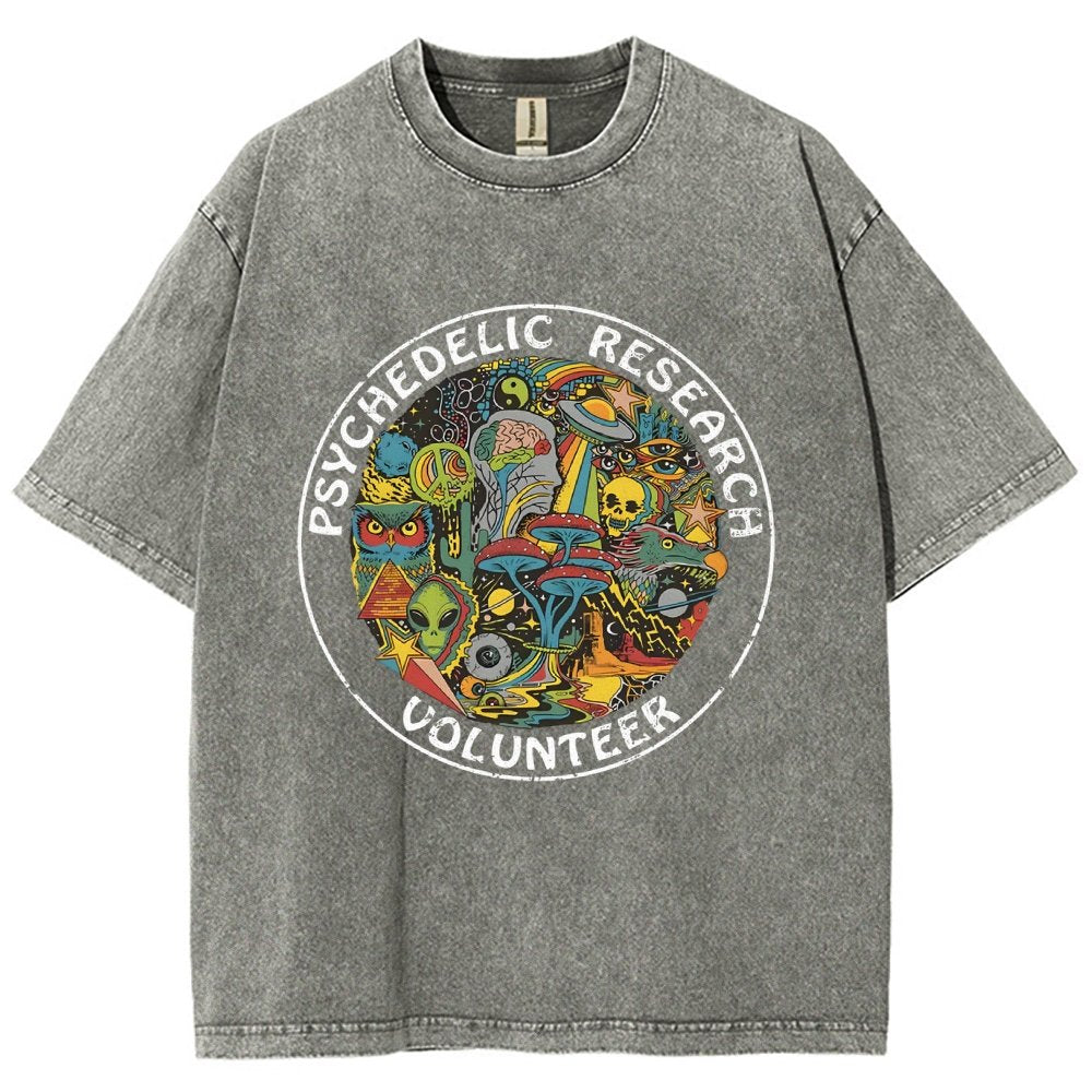 Psychedelic Research Volunteer Vintage Distressed T-shirt