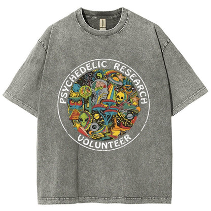 Psychedelic Research Volunteer Vintage Distressed T-shirt