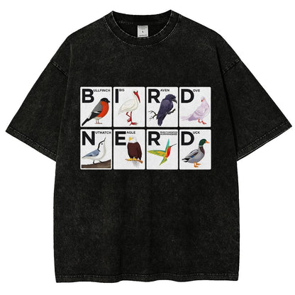 Bird Nerd Watching Vintage Retro Birdwatching Vintage Distressed T-shirt