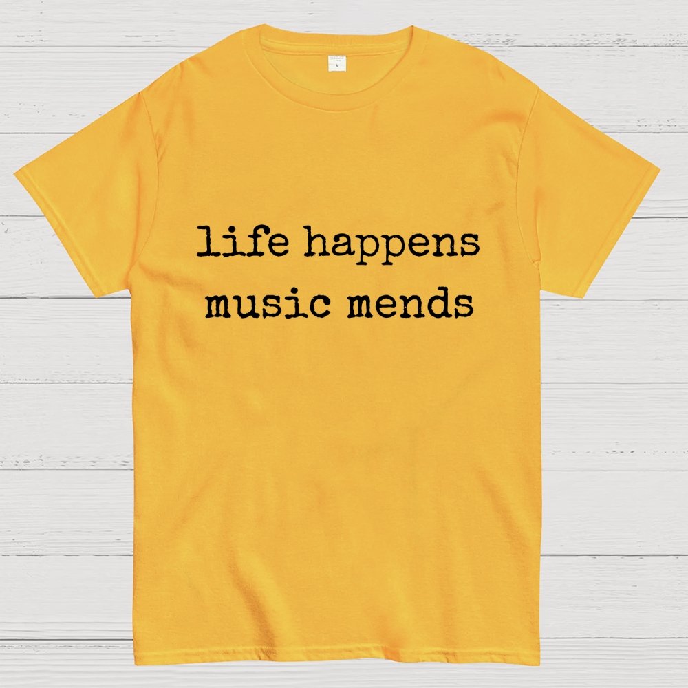 Life Happens Music Helps Geek T-Shirt
