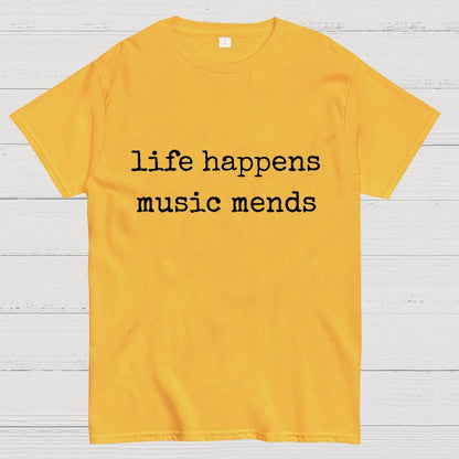 Life Happens Music Helps Geek T-Shirt