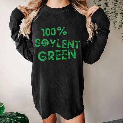 100% Fictitious Food Geek Washed Long Sleeve Tee