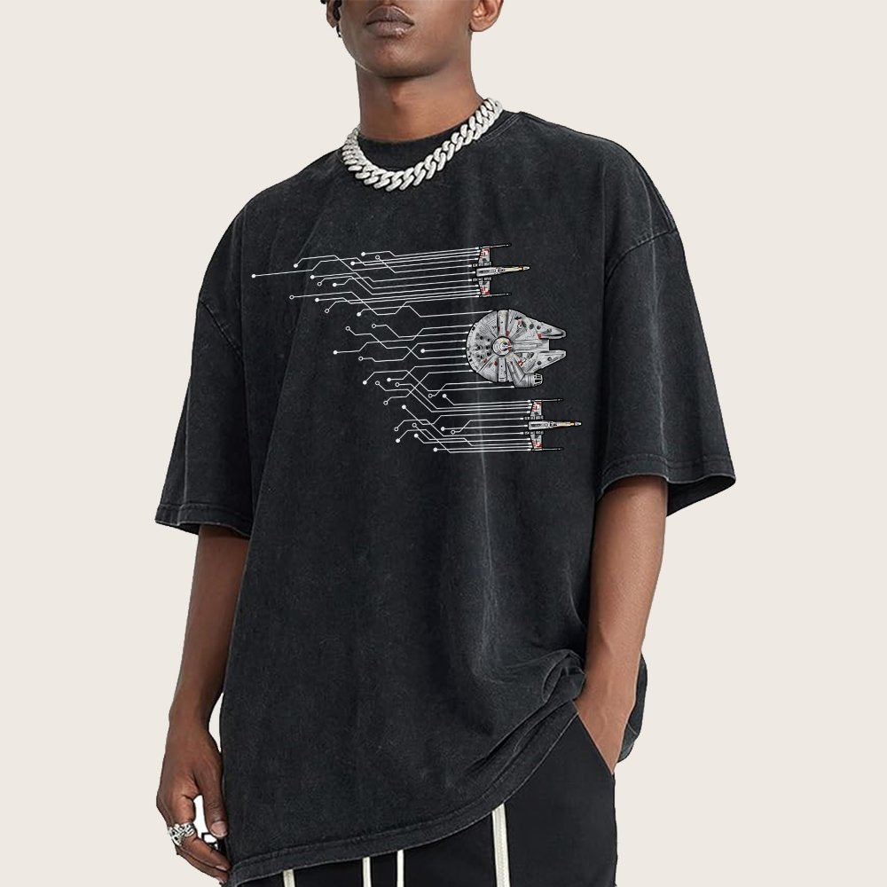 Microships – The Fastest Circuit in the Galaxy Vintage Distressed T-shirt