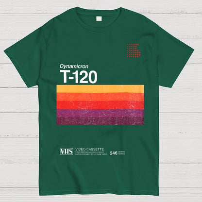 VHS T-120 Vintage Video Tape Retro Graphic Geek T-Shirt