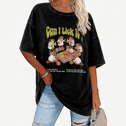 Can I Lick It Periodic Table Vintage Distressed T-shirt