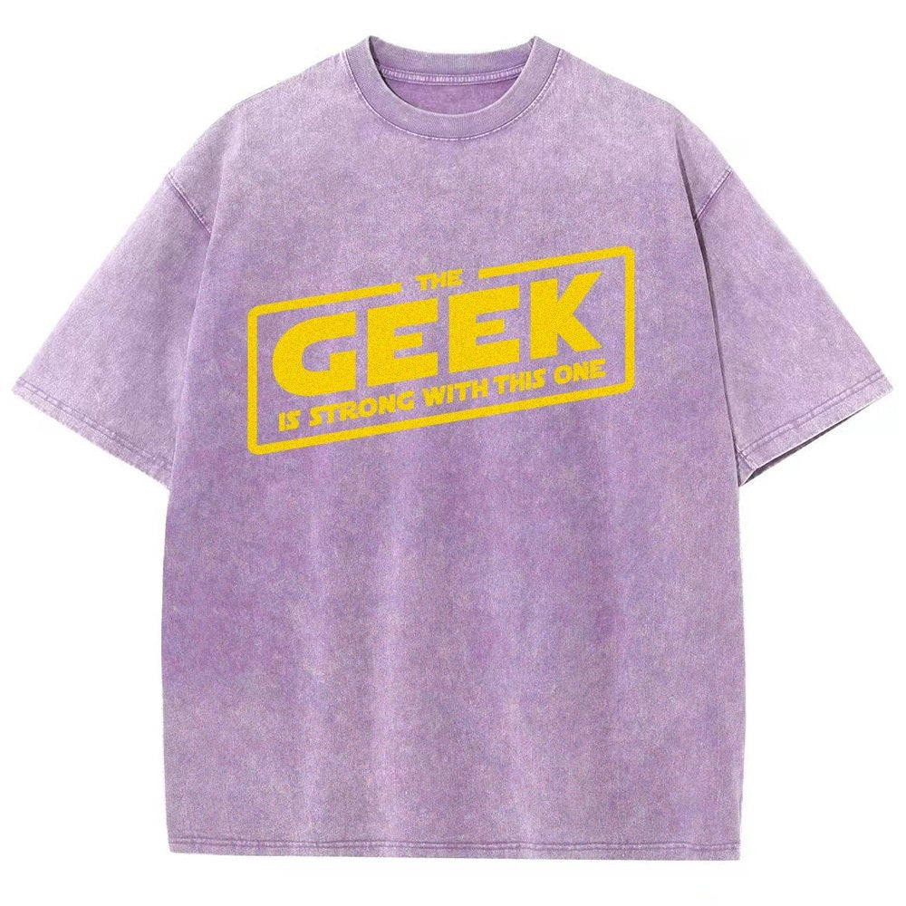 The Geek Is Strong Vintage Distressed T-shirt
