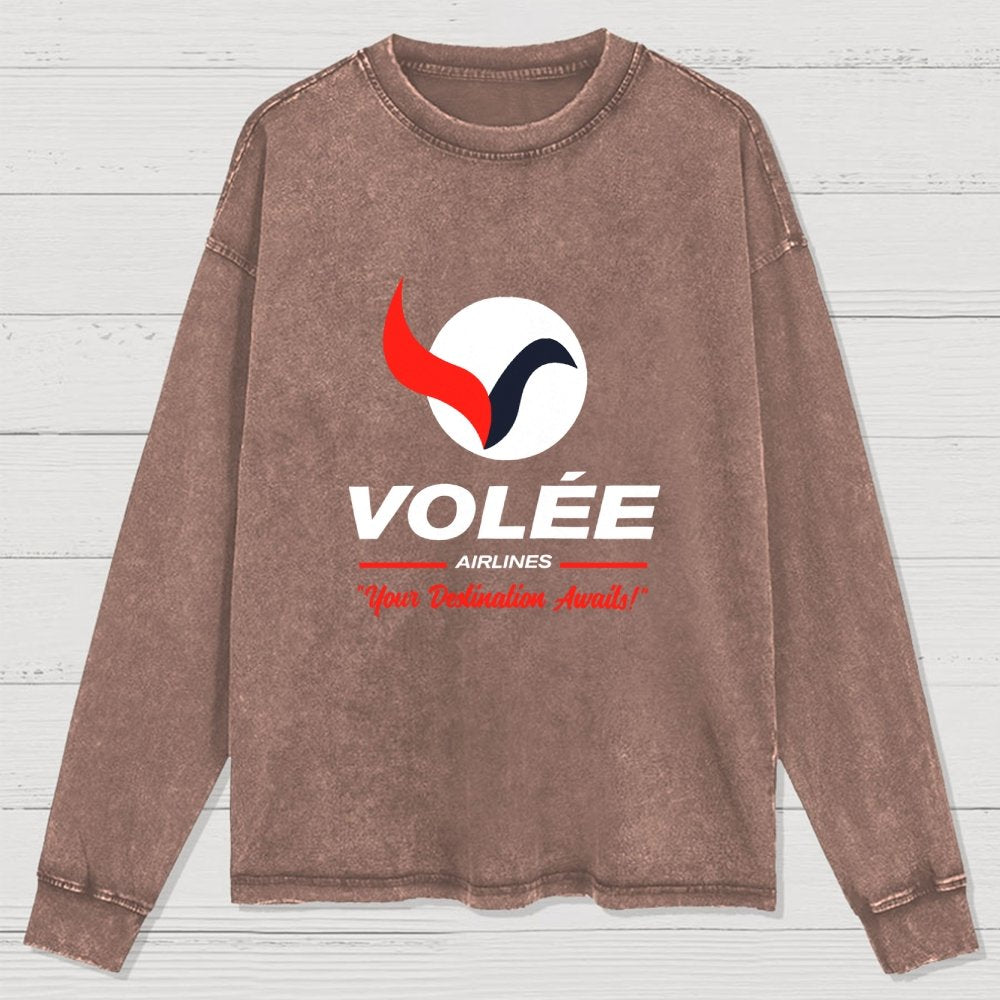 Volée Airlines Washed Long Sleeve Tee