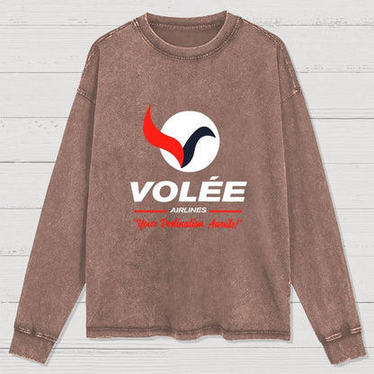 Volée Airlines Washed Long Sleeve Tee