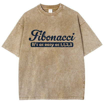 Fibonacci Funny Math Vintage Distressed T-shirt