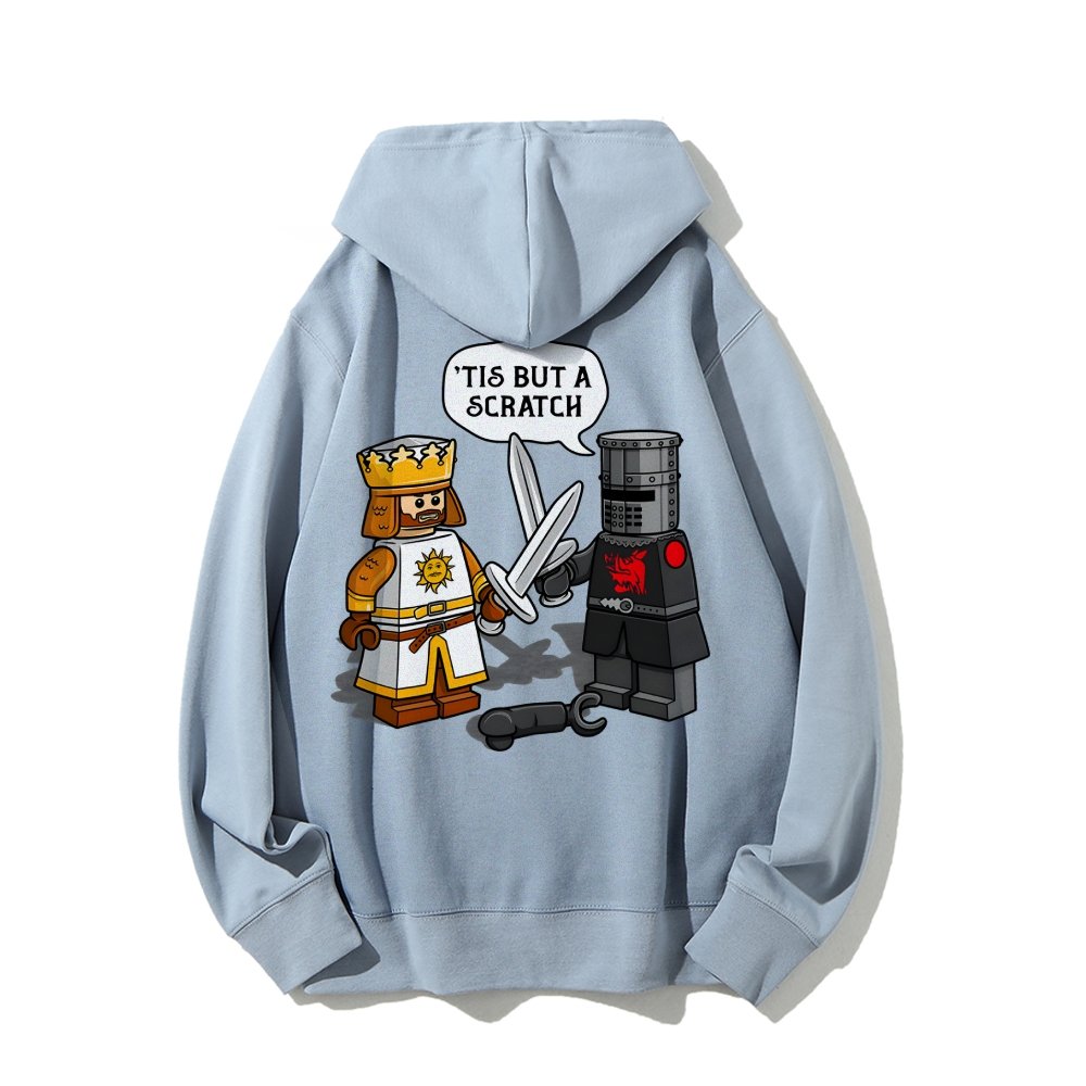 King Vs Knight Printed Back Unisex Cotton Hoodie