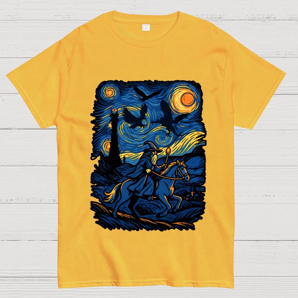 Ride in the starry night Geek T-Shirt