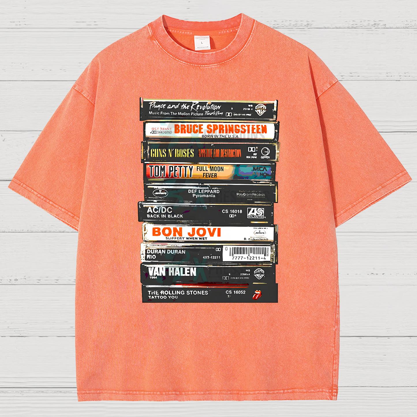 Vintage Rock Cassettes Vintage Distressed T-shirt