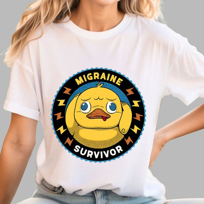 Migraine Survivor Funny Duck Geek T-Shirt