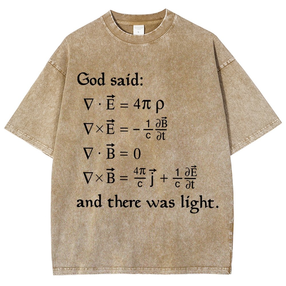 God said Funny math Vintage Distressed T-shirt
