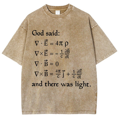 God said Funny math Vintage Distressed T-shirt