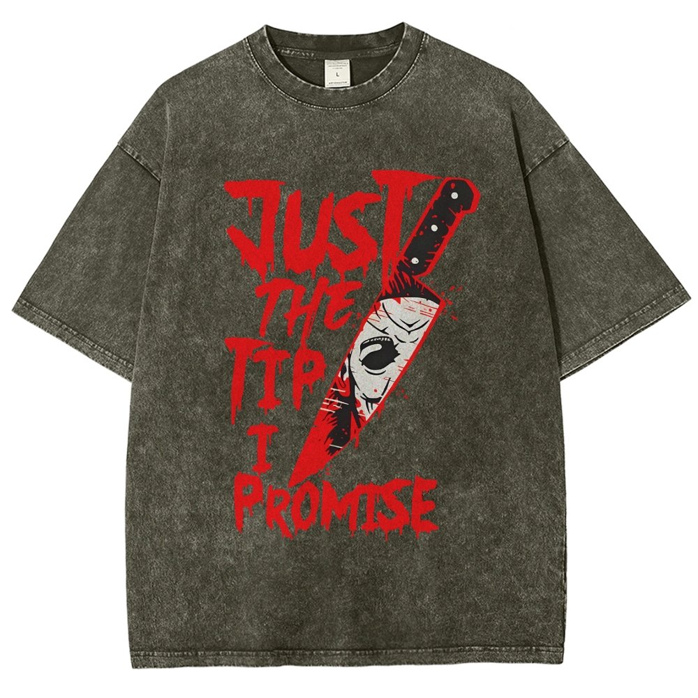 Just The Tip I Promise  Halloween Essential Vintage Distressed T-shirt