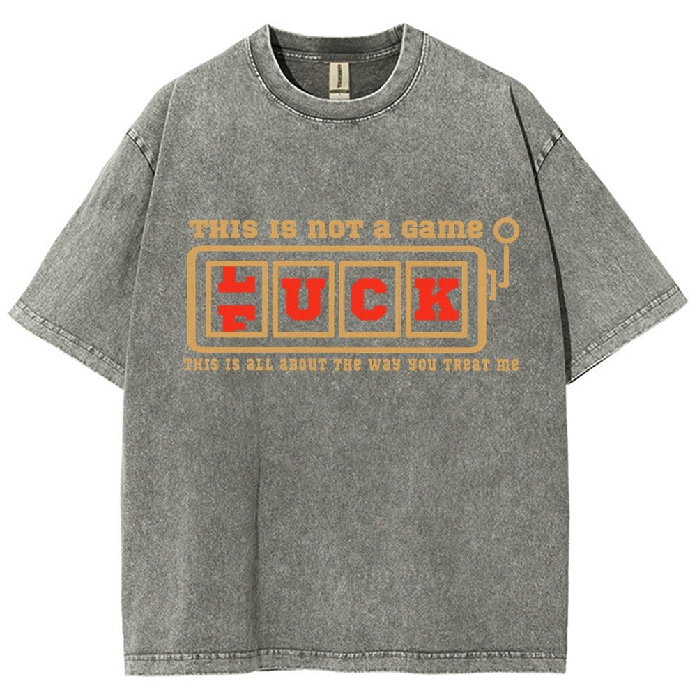 THIS IS NOT a Game — F(L)UCK Vintage Distressed T-shirt