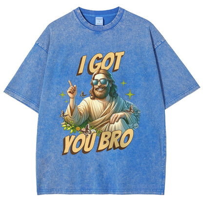 I Got You Bro , Funny Vintage Distressed T-shirt