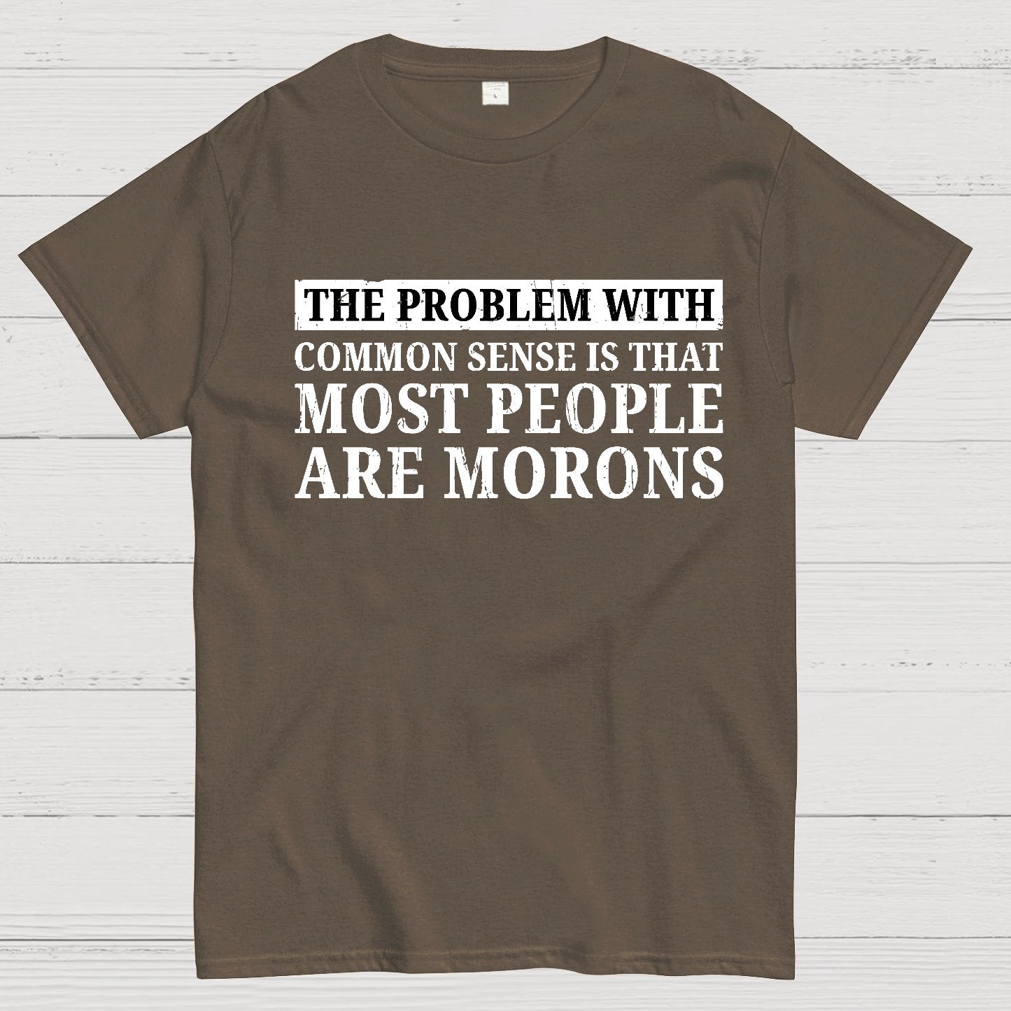 The Problem With Common Sense Patch Geek T-Shirt