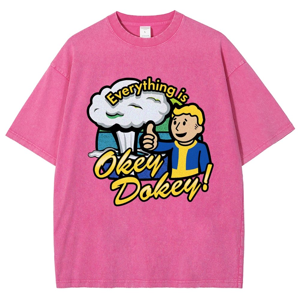 Everything Is Okey-Dokey Vintage Distressed T-shirt