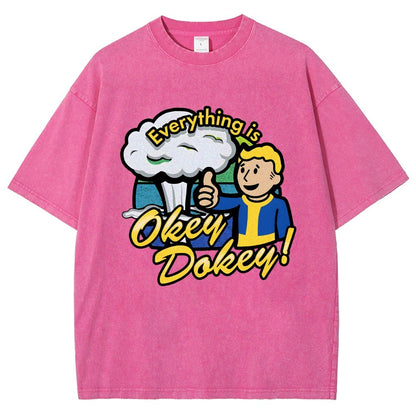 Everything Is Okey-Dokey Vintage Distressed T-shirt