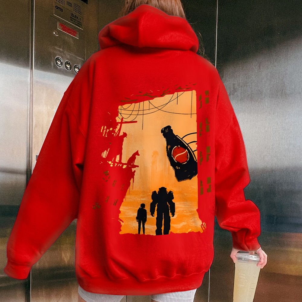 Welcome To This Land Printed Back Unisex Cotton Hoodie