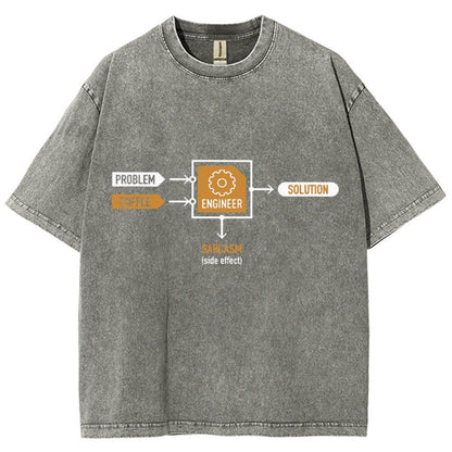 Funny ENGINEER Vintage Distressed T-shirt