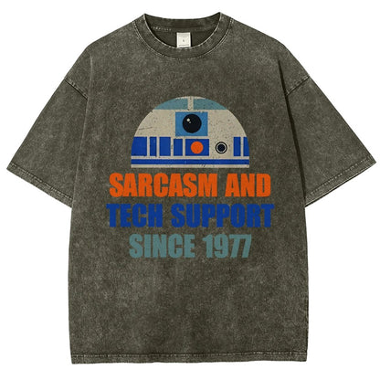 Providing Sarcasm and Tech Support Since 1977 Vintage Distressed T-shirt