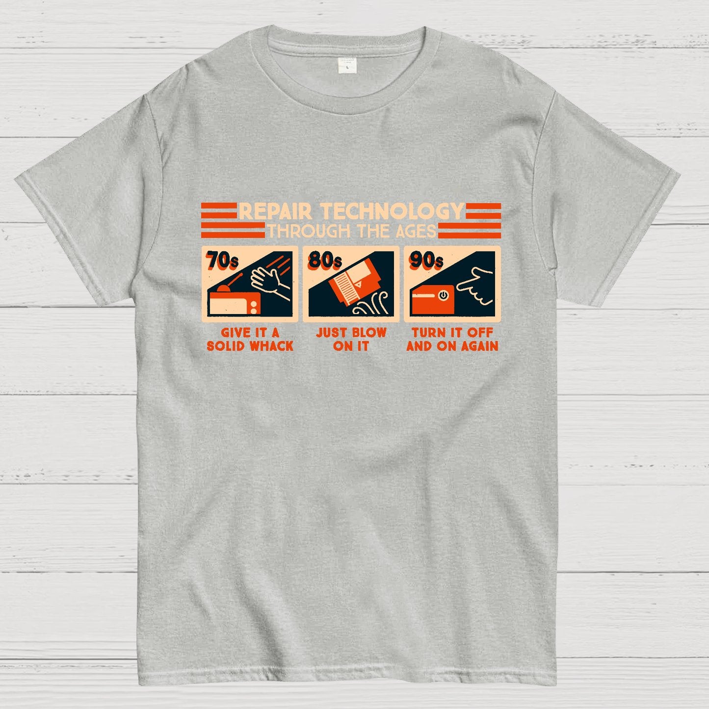 Repair Technology Through the Ages Geek T-Shirt