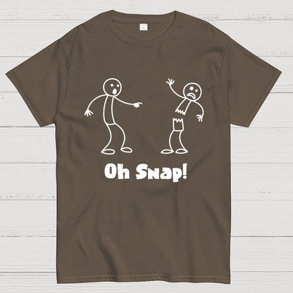 Oh Snap Funny Stick Figure Slogan Saying Geek T-Shirt