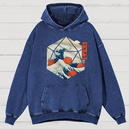 Fibonacci Wave Science Dice Vintage Distressed Hoodie