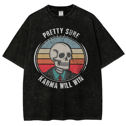 Karma for the Win Vintage Distressed T-shirt