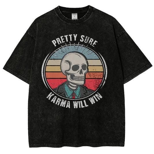 Karma for the Win Vintage Distressed T-shirt