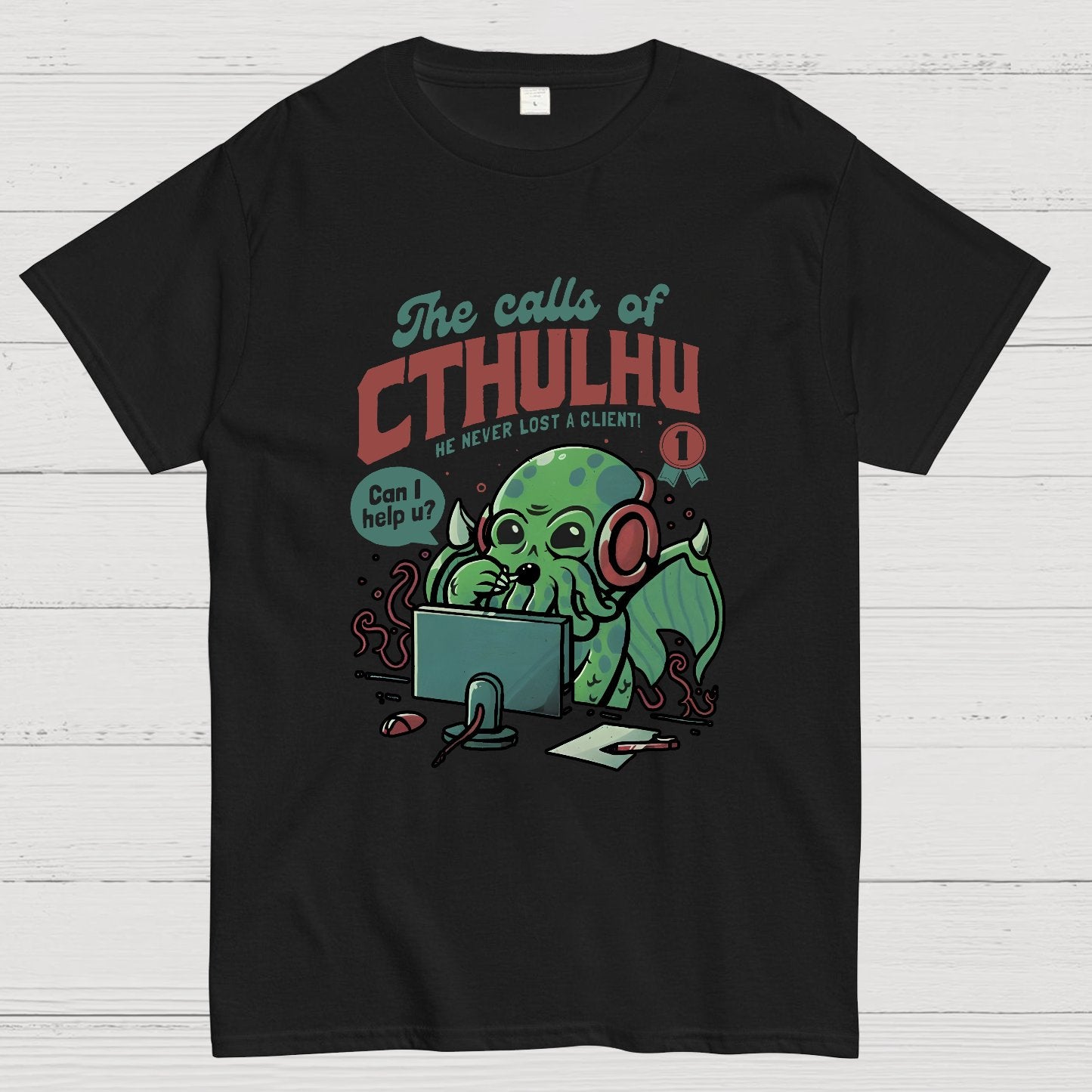 Cthulhu Customer Service Geek T-Shirt