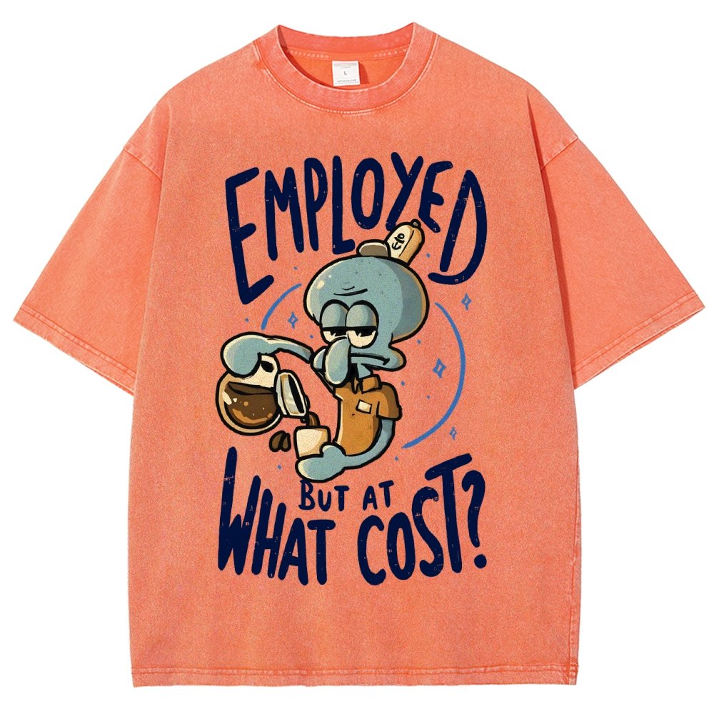 Employed But At What Cost Vintage Distressed T-shirt