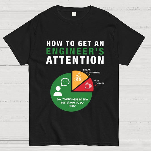 How To Get An Engineer's Attention Unisex Geek T-Shirt