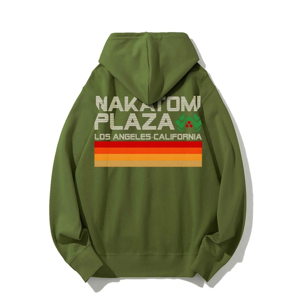 Retro Plaza Printed Back Unisex Cotton Hoodie