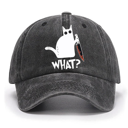 Sarcastic Funny Black Cat Cotton Hat